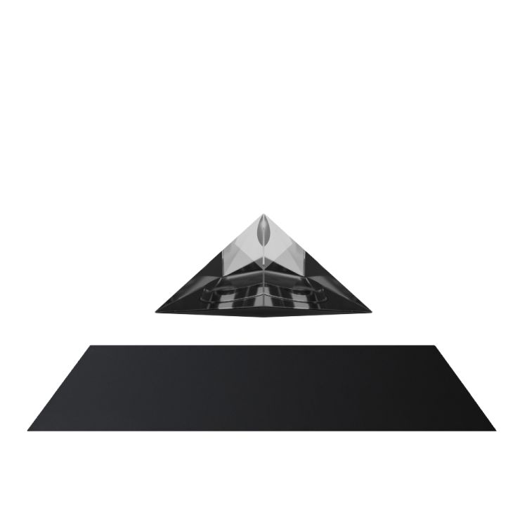 Flyte Py floating pyramid with induction lighting and glass pyramid Klein & More